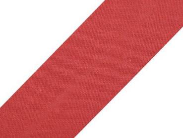Schrägband Baumwolle Breite 20 mm gefalzt -  Rot